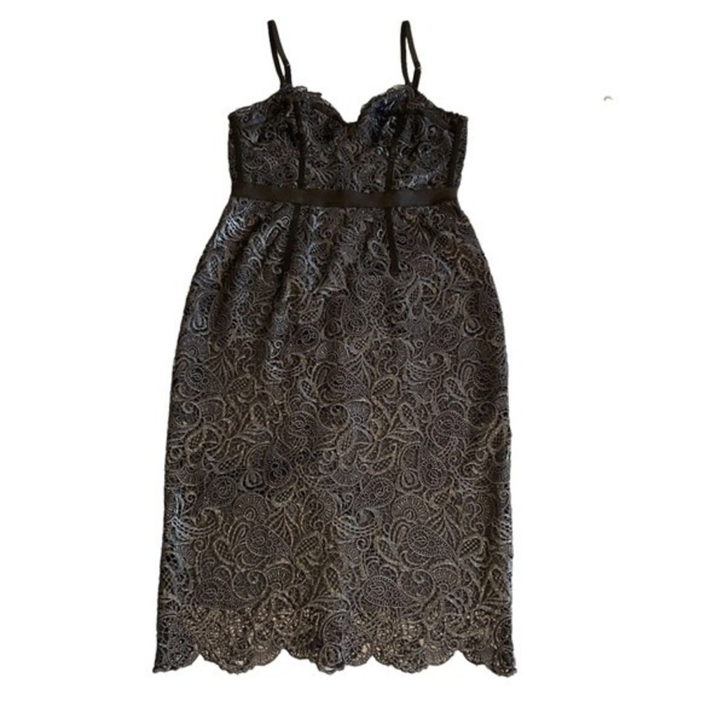 Victoria's Secret Black Lace Midi Dress